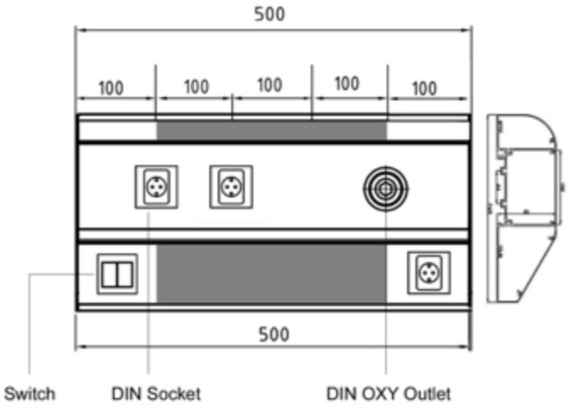 Консоль горизонтальная настенная установочная, серия A-BHU-0M, длина 50 см