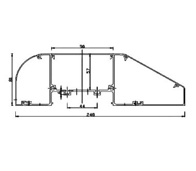 Консоль горизонтальная настенная установочная, серия A-BHU-0M