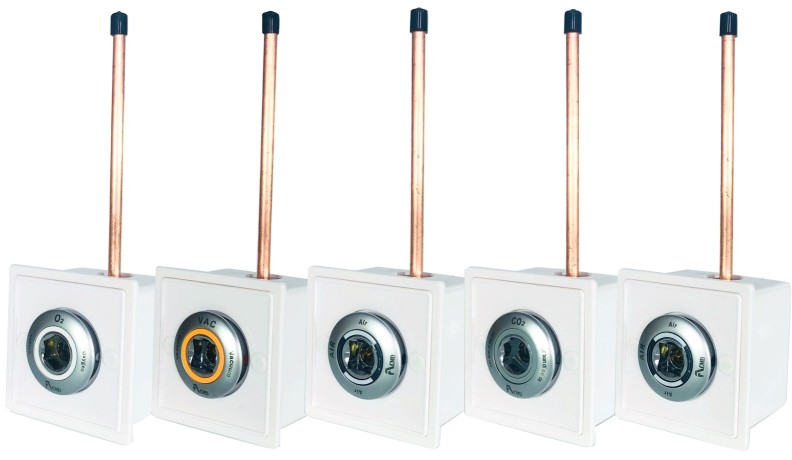 Клапан быстроразъёмный медицинский (для различных газов, различных стандартов), настенный