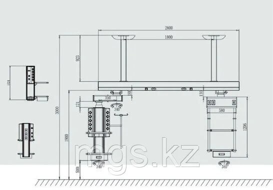 Консоль прикроватная типа мост мод. TP-ICU-A