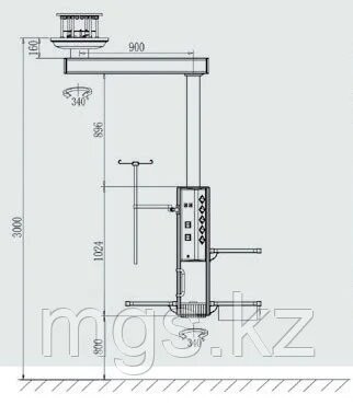 Потолочная операционная консоль одноплечевая мод. TPF-1