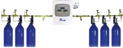 Газовая рампа с автоматическим цифровым манифолдом на 6 (3+3) баллонов