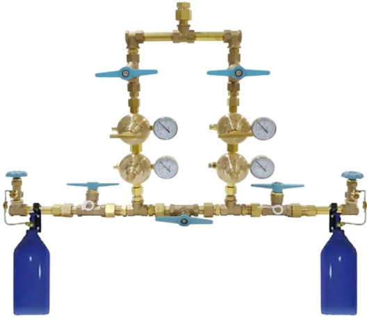Газовая рампа на 2 (1+1) баллона