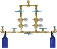 Газовая рампа на 2 (1+1) баллона