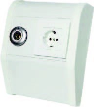 Консоль настенная 1 клапан DIN - О2 (кислород); • 1 электророзетка.